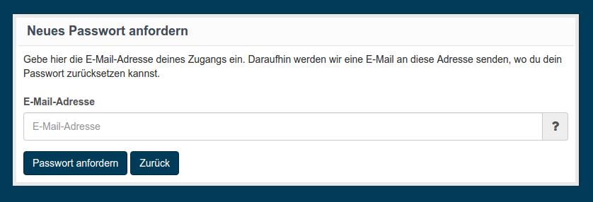 Passwort vergessen